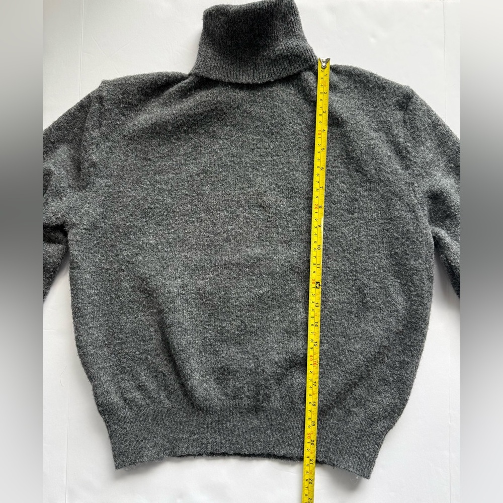 H&M Turtleneck Sweater Soft-Knit Loose-Fit Dark Gray Melange Size S - Picture 7 of 10